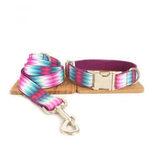 Load image into Gallery viewer, Pattern dog collar color ribbon traction set
