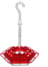 Load image into Gallery viewer, Hanging Red Hexagonal Hummingbird Feeder With Hook
