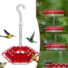 Load image into Gallery viewer, Hanging Red Hexagonal Hummingbird Feeder With Hook
