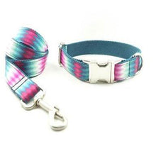 Load image into Gallery viewer, Pattern dog collar color ribbon traction set
