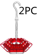 Load image into Gallery viewer, Hanging Red Hexagonal Hummingbird Feeder With Hook
