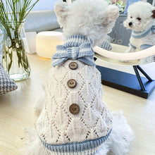 Load image into Gallery viewer, &quot;Cold Weather Blues&quot; Knit Dog Sweater
