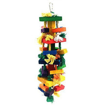 Load image into Gallery viewer, Supplies Large Color Bird Toy Cotton Rope Wooden Block Biting Toy
